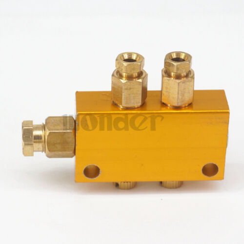 2-10 vías de entrada 6 mm salida 4 mm Al + latón ajuste lubricante distribuidor bloque colector - Imagen 40 de 40