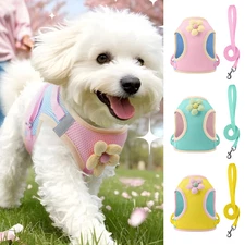 Breathable Reflective Dog Harness with Dual D-Rings, Adjustable Step-In Design