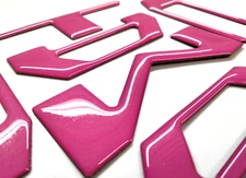 3D RAISED HOT PINK DOMED TAILGATE LETTERS FOR TOYOTA TACOMA 2024 2025 US MADE