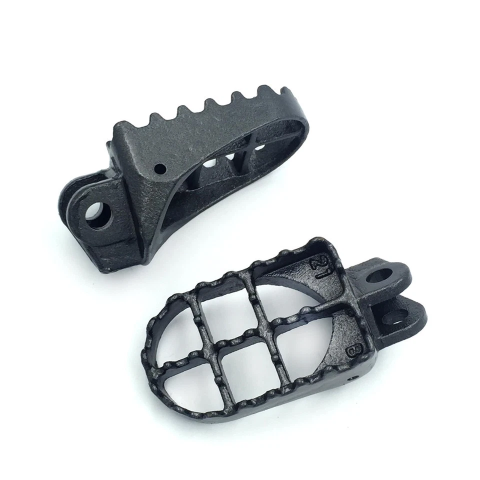 Clavijas de pie negras Gunmetal para Suzuki RM125 250 RMX250 DR-Z Kawasaki KLX400R KX500 Foto 4 de 4