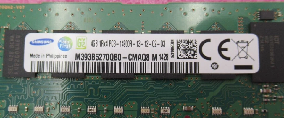 HP Samsung 4GB PC3-14900R 1Rx4 ECC 240-Pin Memory M393B5270QB0-CMAQ8 712381-071 - Image 3 of 4