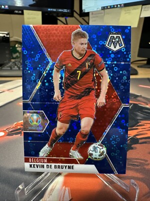 2020-21 Panini Mosaic Uefa Euro Kevin De Bruyne Blue Disco Prizm 14/99