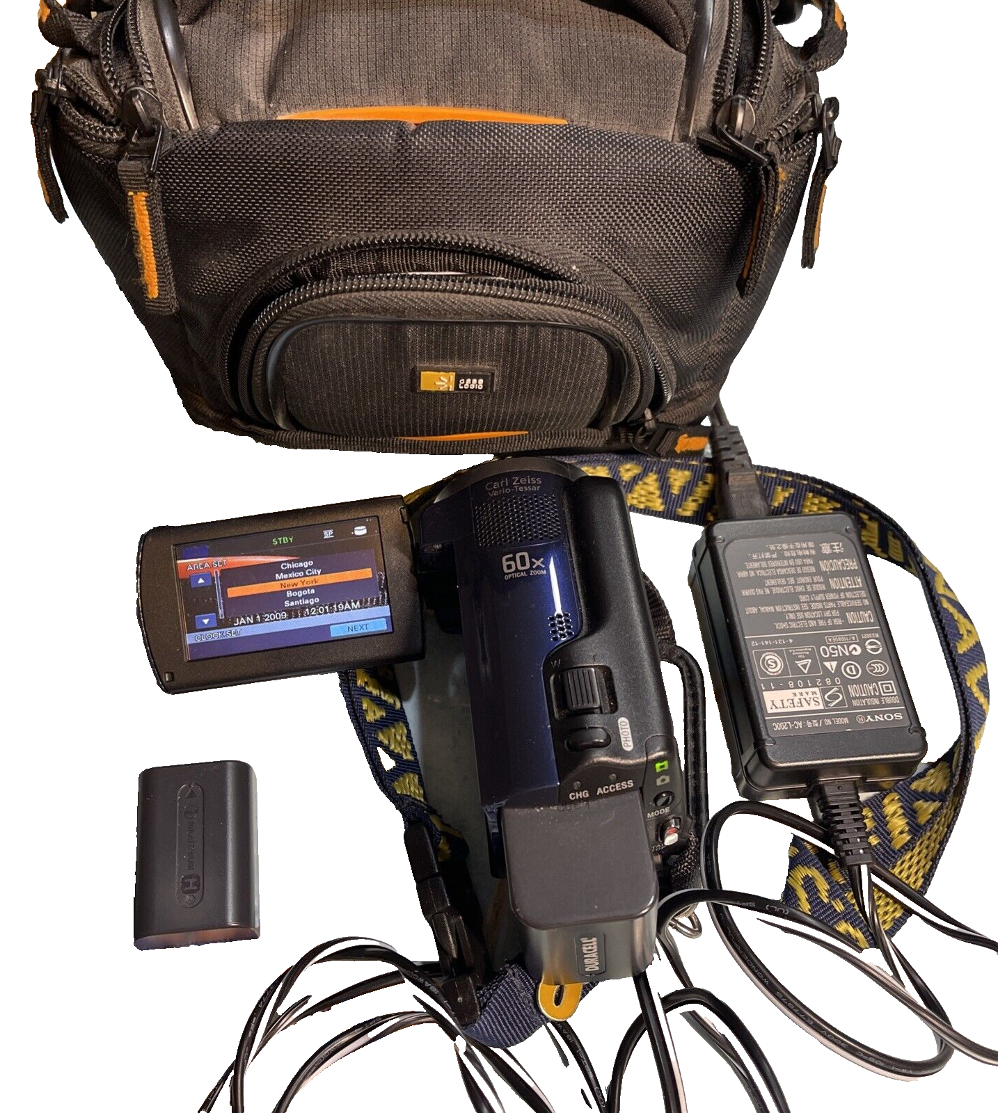 Sony HANDYCAM DCR-SR47 Camcorder with ZEISS 60x Optical Zoom and Case-image