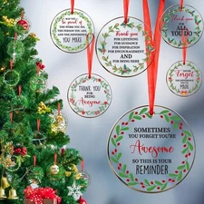 Barydat 12 Pcs Christmas Thank You Gifts for Coworkers Christmas Ornament Gif...