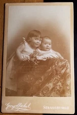 2 small children - toddler & baby / KAB Georg Michel Strasbourg i. E.