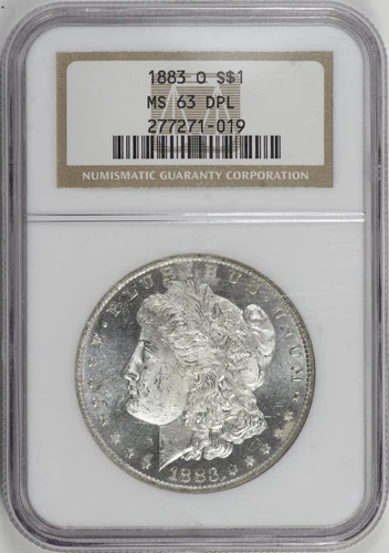 1883-O Morgan Silver Dollar $1 NGC MS63 DPL, Deep Proof-Like [28F11]
