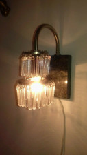 RARO APPLIQUE SINGOLO VINTAGE  STECCHE CRISTALLI SCONCE