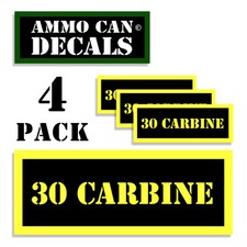 30 CARBINE Ammo Can Labels Ammunition stickers decals 4 pack  3"x1.15" YW
