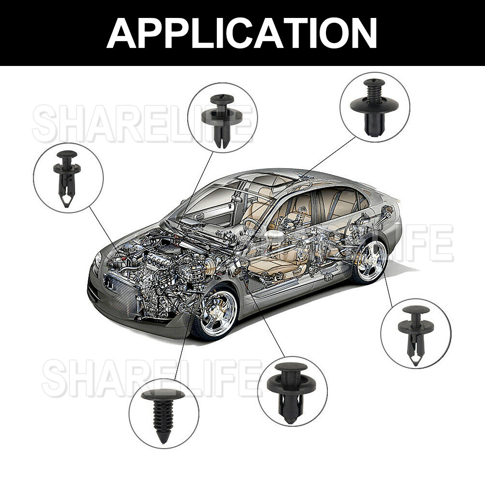 Car Trim Body Clips Kit Rivets Retainer Auto Panel Bumper Plastic