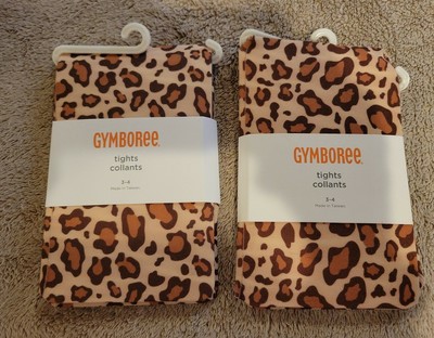 Gymboree  Ready Set Go 2013  lot of 2 Tights Light Pink Leopard  3-4 year NWT