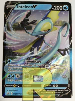 Inteleon V Promo SWSH016 Rare Holo Foil Pokemon Italian | eBay