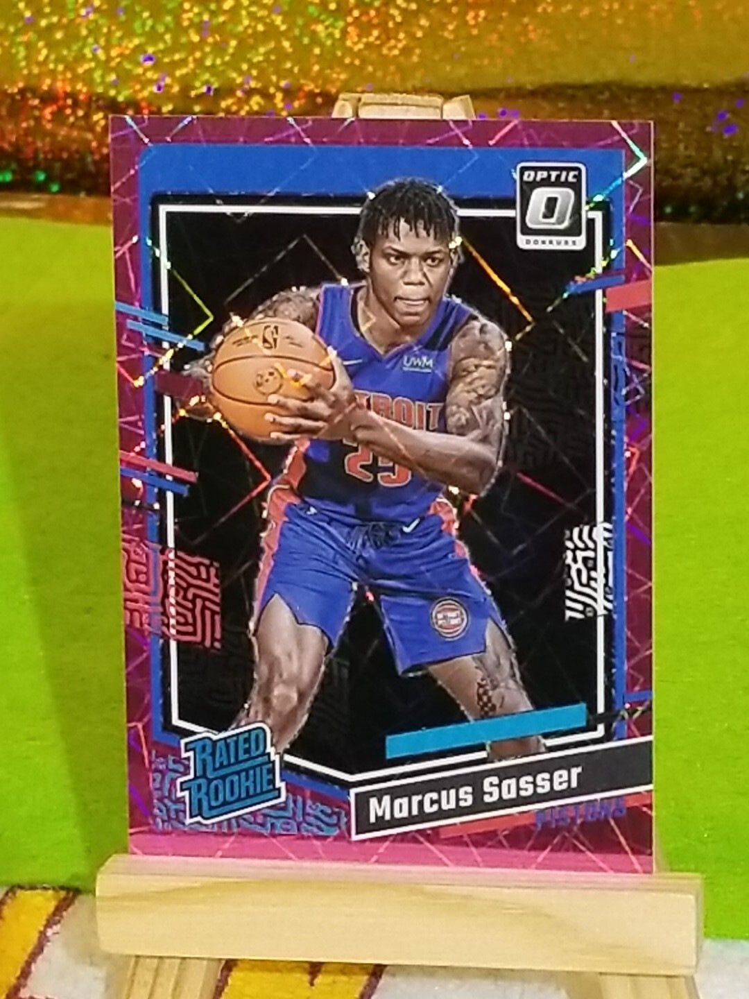 2023-24 MARCUS SASSER Donruss Optic Rated Rookie Pink Velocity SP/79 #242 RC