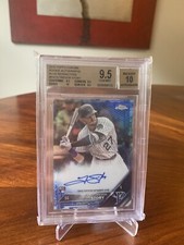 2016 Topps Chrome Trevor Story Blue Refractor AUTO Rookie RC /150 BGS 9.5