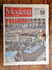 il Resto del Carlino MODENA 9/9/2007 Morte di LUCIANO PAVAROTTI