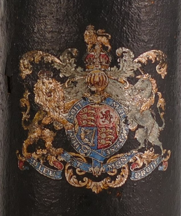 Antique Leather Cordite Gunpowder/Shot Carrier With A Royal Crest eBay