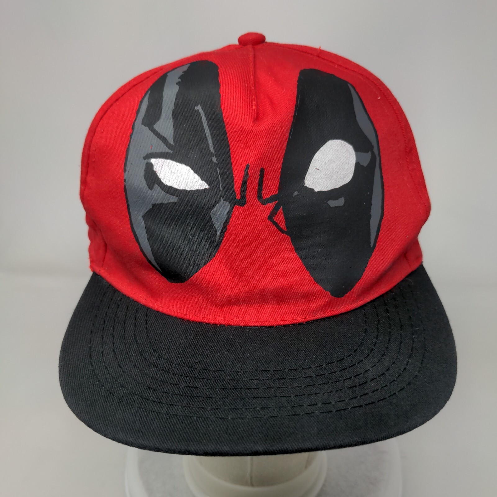 Marvel Deadpool Snapback Hat Red OSFM Adjustable … - image 2
