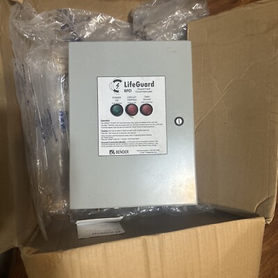 Bender LifeGuard 100amp GFCI Monitor Cabinet Mod: LG100-600-120-3/4-6-PA-CH-XSLU