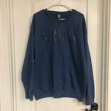 Gildan Men's Nirvana Nevermind Oversized Grunge Crewneck Sweater Blue Size Large