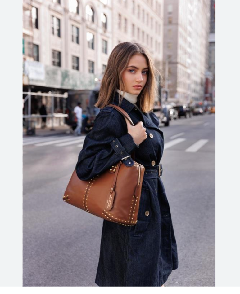 MICHAEL KORS Astor Large Leather Shoulder Tote MSRP$595