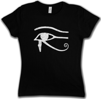 EYE OF HORUS II SIGN GIRLIE SHIRT Horusauge Ra Auge Falcon Sun God Sonnengott