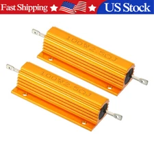 2X 2.5 ohm 100W Watt High Power Aluminum Shell Wirewound metal Resistor US Stock