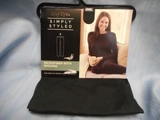 COZY UPS Simply Styled WOMEN'S MICROFIBER WICKING LEGGING SIZE S BLACK
