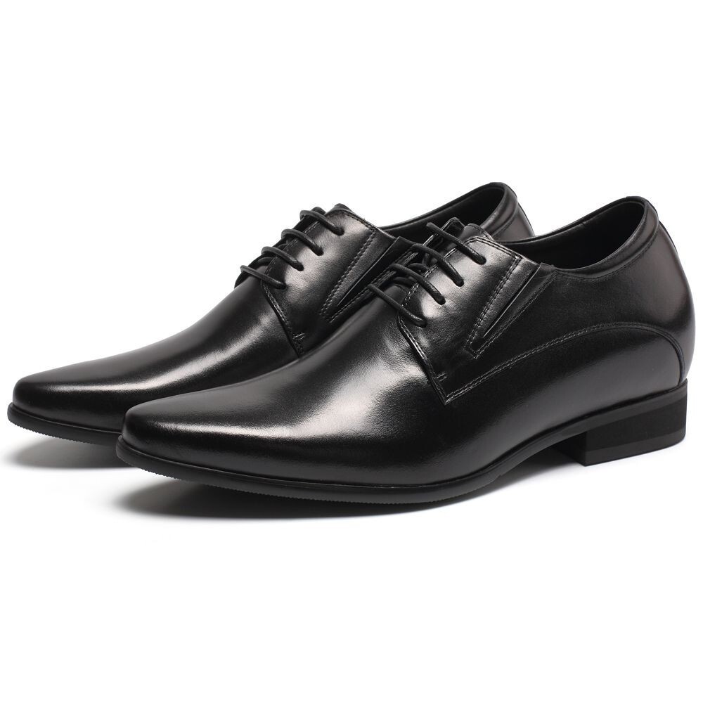 US10 CHAMARIPA Elevator Shoes For Men Black Oxford Shoes  display picture 1