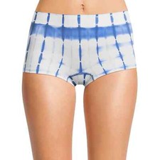 No Boundaries Women's Seamless Boyshort Panties Size X-SMALL Blue White Tie Dye