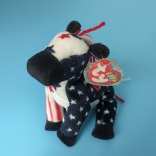 Rare TY Lefty 2000 Beanie Babies Democrat Political Donkey Plush Stuffed Animal
