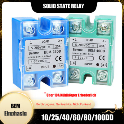 BEM-(10/25/40/60/80/100DD) Solid State Relays DC4-32V Bis DC5-200V Einphasig