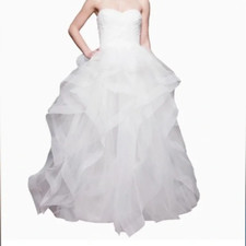 Reem Acra Eliza Ruffled Tulle Wedding Dress
