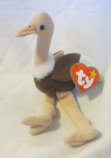 McDonald's Ty Teenie Beanie Stretchy the Ostrich 1993 NO BAG