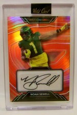 NOAH SEWELL #5 /8 AUTO FOOTBALL WILD CARD WILDCHROME 2023