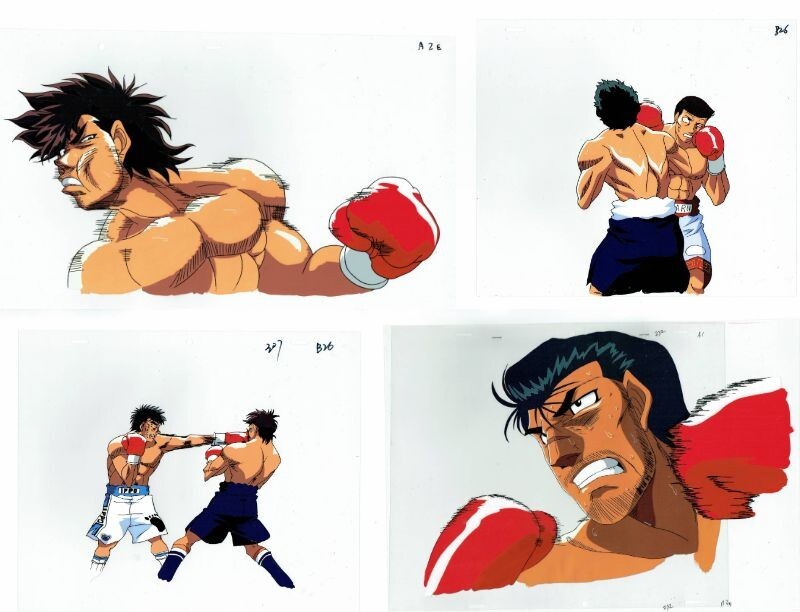 Hajime no Ippo Sendo Aoki Fecha Lucha Animación Celular 4 Set Producción Original