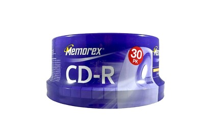 Memorex 30 Pack CD-R Recordable Discs 52X 700MB 80Min - New Sealed | eBay