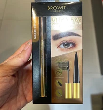 Browit by Nong Chat Ultra Fine Duo Eyebrow Pencil & Mascara 2 In 1 #Dark Brown
