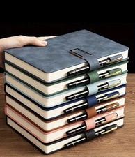 Vintage A5 Leatherbound Notebook | Personalized Soft Cover Journal with Bookmark