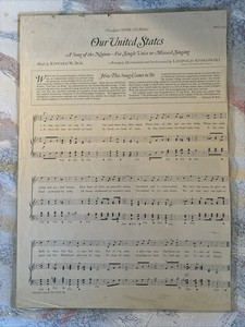 The Ladies Home Journal 1925 Our United States Music Publishing Co NYC Laminated