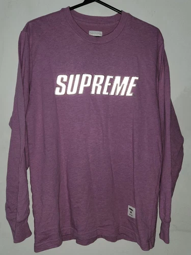 T Shirt Rose Supreme Réfléchissant L/S FW17 Taille S Petite
