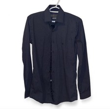 Givenchy blue slim fit button up shirt size small luxury menswear givenchy