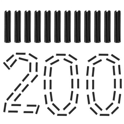 200 Pcs Roll Pins 1.6mm Roll Pin Assortment Set Slotted Hardware Spring Pi...