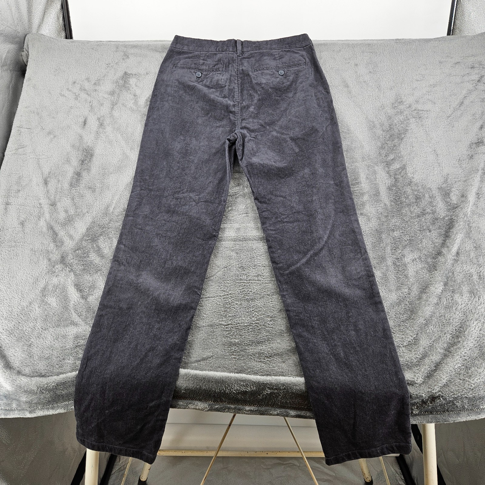 M&S Regular Fit Fine Corduroy Trousers Carbon Grey W30 L33 image 3