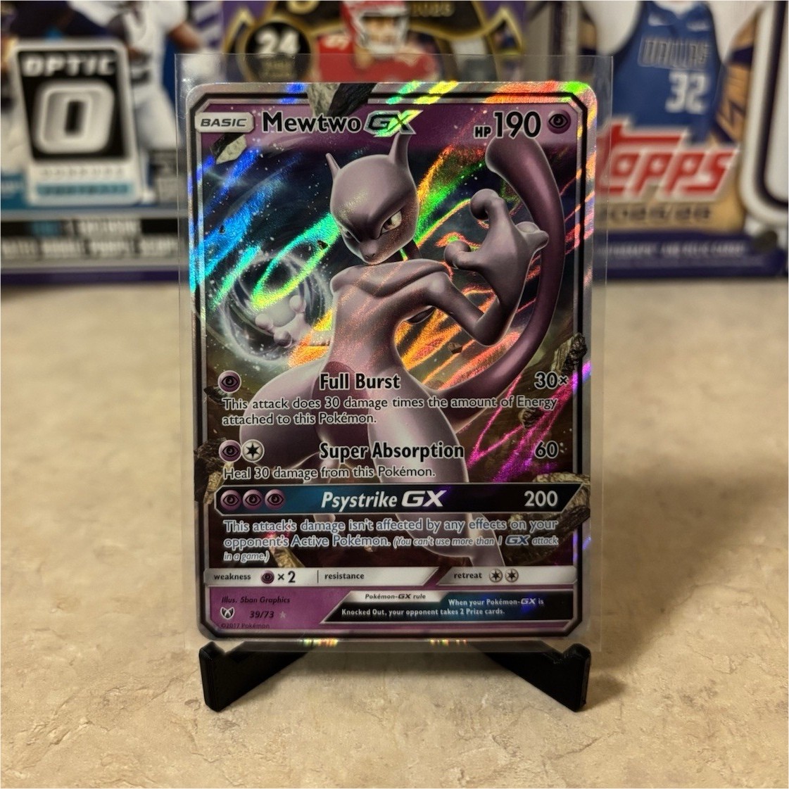 Pokémon Mewtwo GX 39/73 Shining Legends Full Art Ultra Rare Holo GX Card