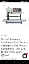 U.S. Solid Continuous Bag Band Sealer Sealing Machine For PVC Bags