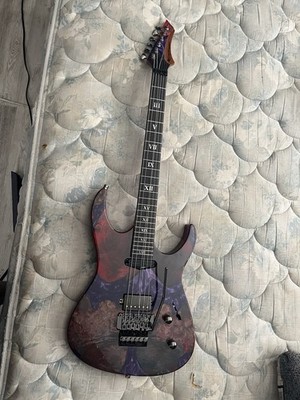 Leo Jaymz Tsunami Deluxe Electric Guitar Violet HH 24F Double Lock Trem