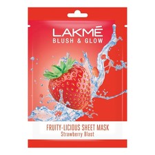 Lakme Blush  Glow Strawberry Sheet Mask  25 ml