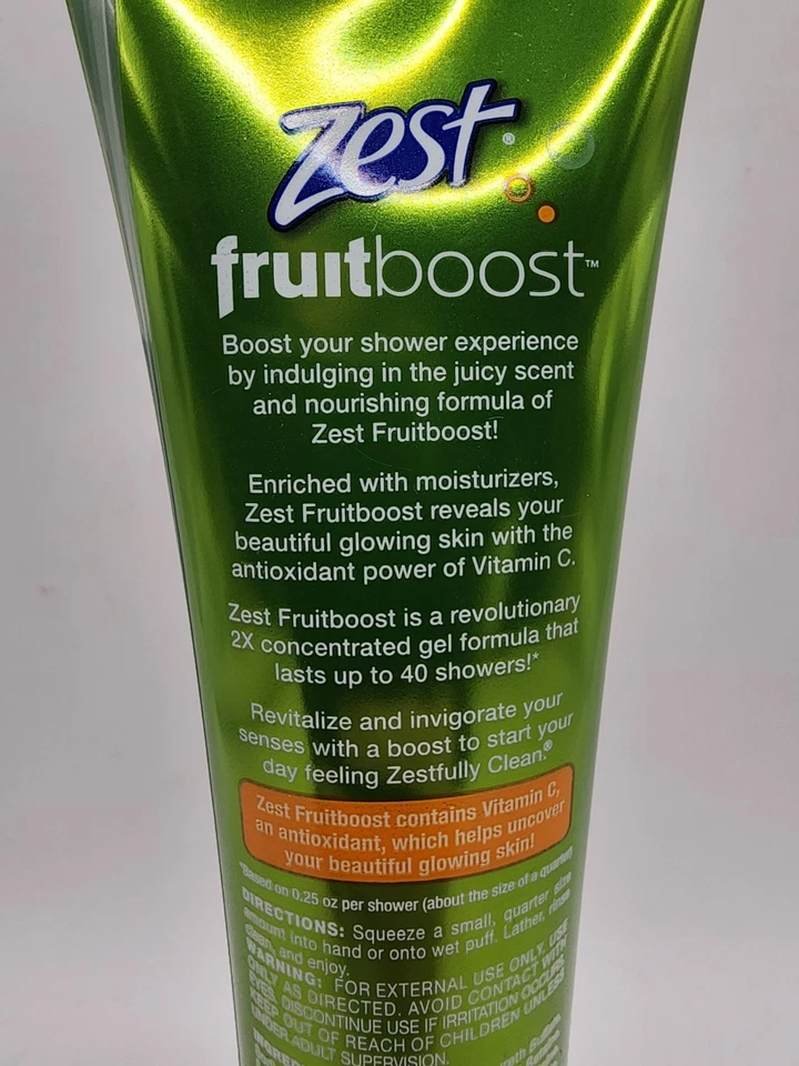 Zest FruitBoost Citrus Splash Shower Gel 10 Fl. Oz. NEW - Image 3 of 4