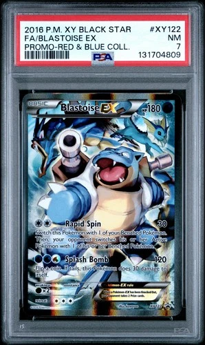 2016 POKEMON XY BLACK STAR PROMO BLASTOISE EX #XY122 HOLO PSA 7 NM #131704809