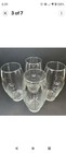 Vintage Libbey Football Shaped Glasses Textured Laces Tall Tumblers Set of 6
