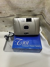 Vintage 1998 Vivitar T101 35mm Point And Shoot Camera In Original Box Works